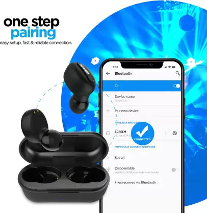 Screem Ibeza 3 Bluetooth Headset (Black, True Wireless) Screem Ibeza 3 Bluetooth Headset (Black, True Wireless)